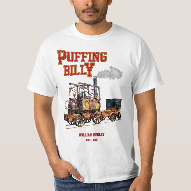 Camiseta Puffing Billy Steam Train Locomotive Inglês (Frente)