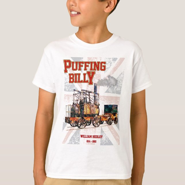 Camiseta Puffing Billy Steam Train Locomotive Inglês (Frente)