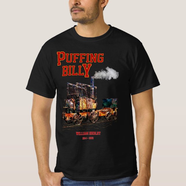 Camiseta Puffing Billy Steam Train Locomotive Inglês (Frente)