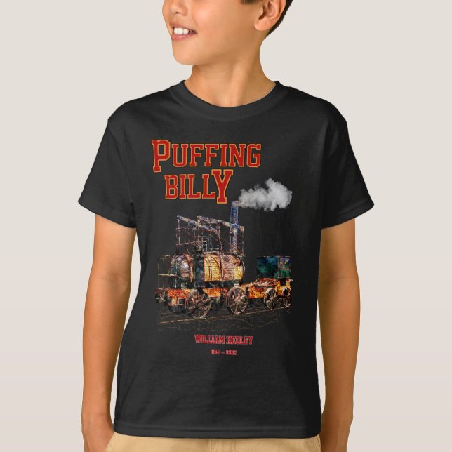 Camiseta Puffing Billy Steam Train Locomotive Inglês (Frente)