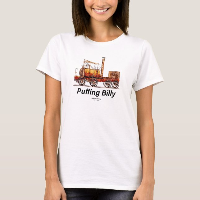 Camiseta Puffing Billy Steam Train Locomotive Inglês (Frente)
