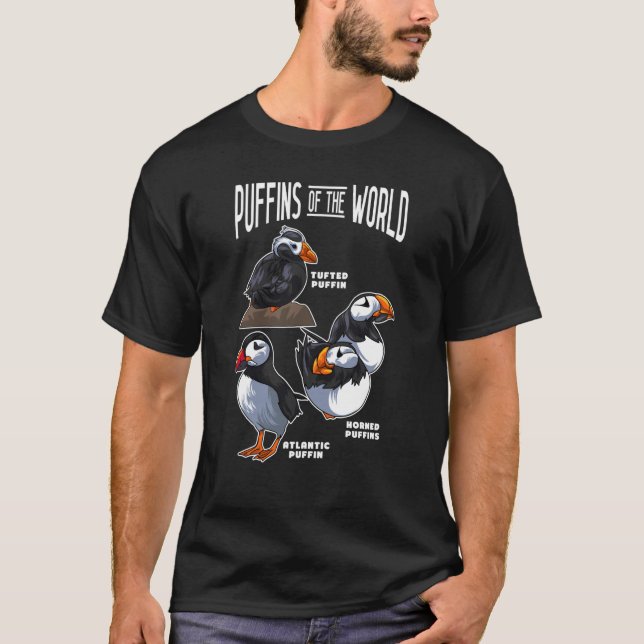 Camiseta Puffins Animals of the World Puffin Bird Bird Owne (Frente)