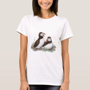 Camiseta Puffins Cujos, Pássaro Oceânico, Praia, Natureza
