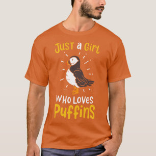 Camiseta Puffins Pássaros Puffin Lover para Meninas