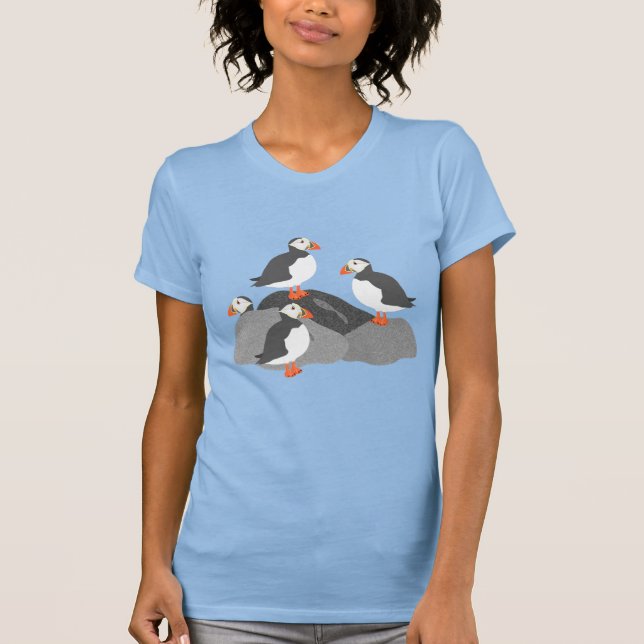 Camiseta Puffins Womens Tshirt (Frente)