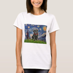 Camiseta Pug 13 (preto) - Noite Estrelada