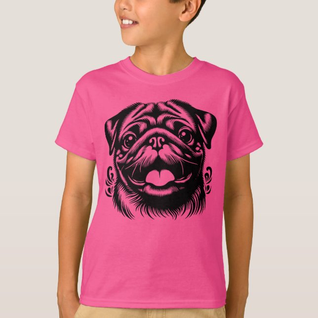 Camiseta Pug Adorável (Frente)