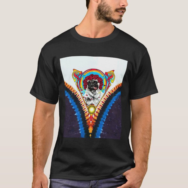 CAMISETA PUG AGRADECIDO TINTURA TYE 357 (Frente)