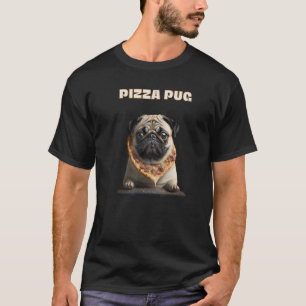 Camiseta Pug Amante de Pizza Cachorro Única Fofa