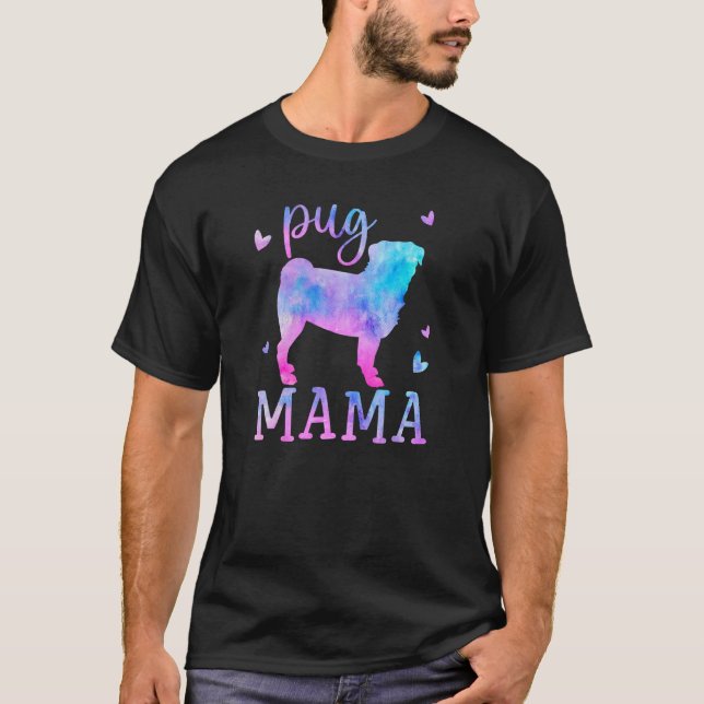 Camiseta Pug Angustiado Dia das Mães (Frente)