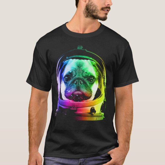 Camiseta Pug astronauta (Frente)