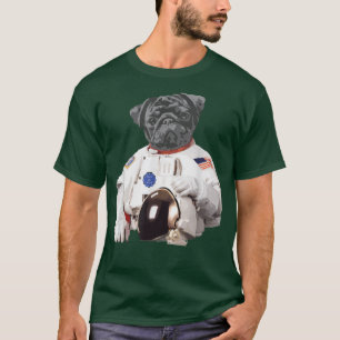 Camiseta Pug Astronauta Espachante O Cão Da Carreira