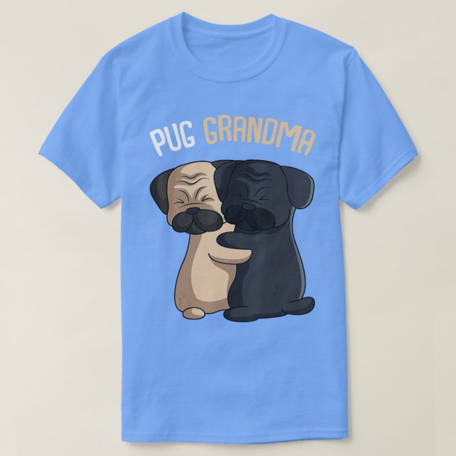 Camiseta Pug Avó Cachorro Mãe Proprietária Do Pão (Frente do Design)