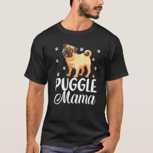 Camiseta Pug Beagle Fofa Puggle Mamãe Dia das Mães