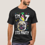 Camiseta Pug Birthday 7 Dog Kids Meninos Garotas Dão Ideia<br><div class="desc">Pug Birthday 7 Dog Kids Garotos Garotas Dons Idea Party.</div>