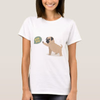Pug bonito do bebê que faz a elevação cinco