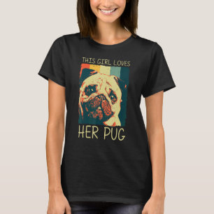 Camiseta Pug Bonito Para Meninas Crianças Cachorro Pet Cach