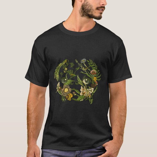 Camiseta Pug Botânico Clássico 373 (Frente)