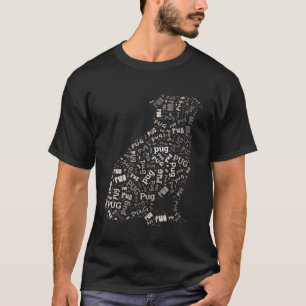 Camiseta Pug Cachorro Filhote Wordart