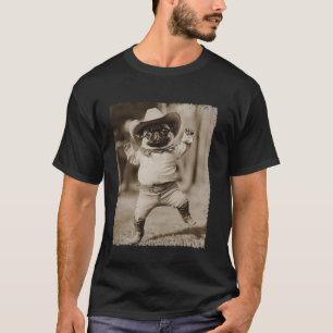 Camiseta Pug Cachorro Fofo Caubói Tolo