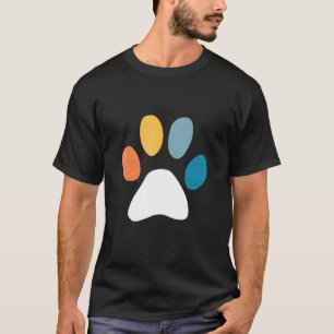 Camiseta Pug Cão Impressão de Pata Animal Pata Cão Animal d
