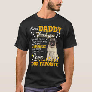 Camiseta Pug Caro Pai Obrigado Por Ser Meu Pai