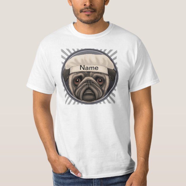 Camiseta Pug Chef T-Shirt (Frente)