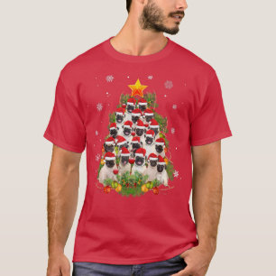 Camiseta Pug Christmas Tree Funny Xmas Gifs Para Pug Dog Lo