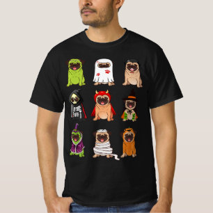 Camiseta Pug Collection Happy Pugoentre Halloween Spooky Co