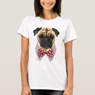 Camiseta Pug com Arco vermelho