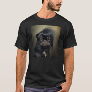 Camiseta Pug com o estilo Emo Engraçado