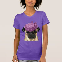 Pug com Vintage Purple Hat