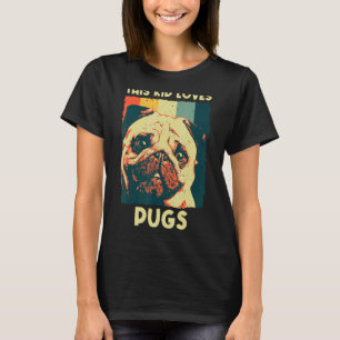 Camiseta Pug Cute Para Crianças Meninos Cão Pet Pug Breu