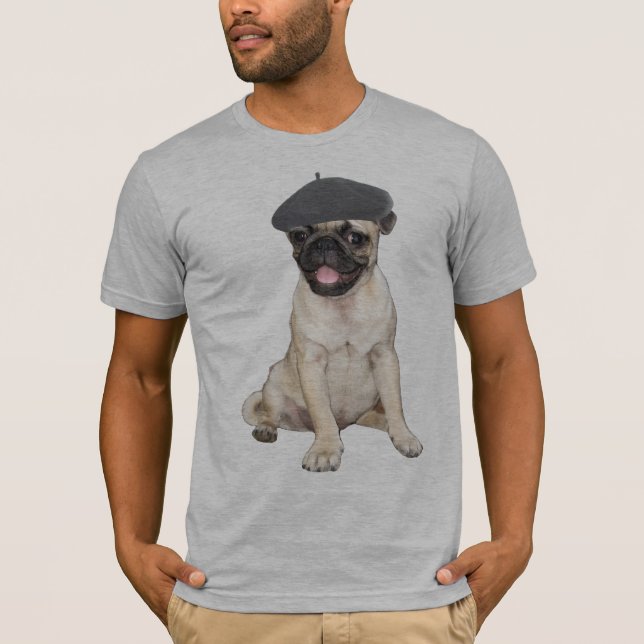 Camiseta Pug da boina (Frente)