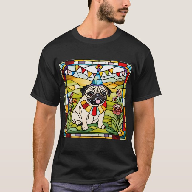 Camiseta Pug da Festa de Vidro: Paul (Frente)