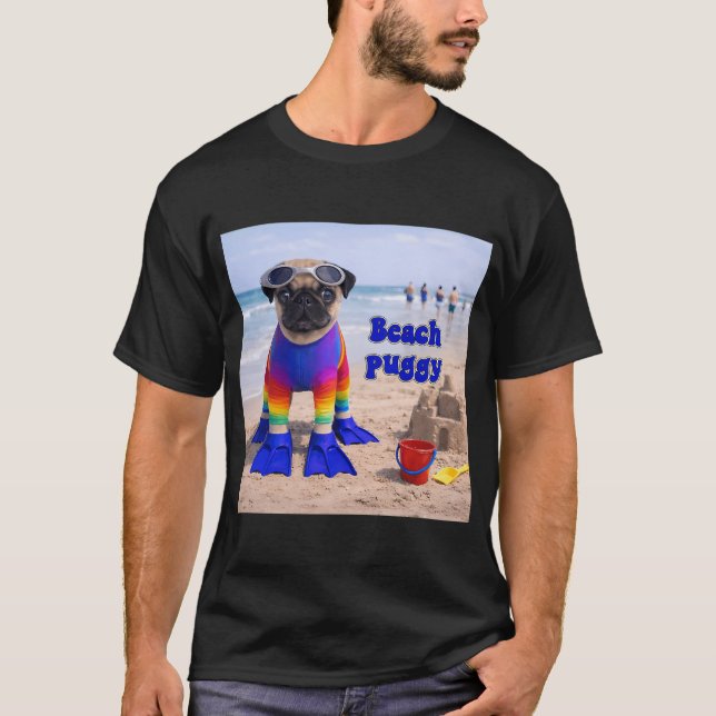 Camiseta Pug da Praia! (Frente)