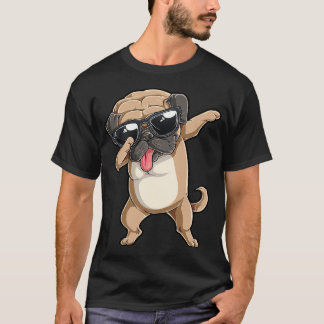 Camiseta Pug Dabbing Meninos Meninas Dança Dab Cão