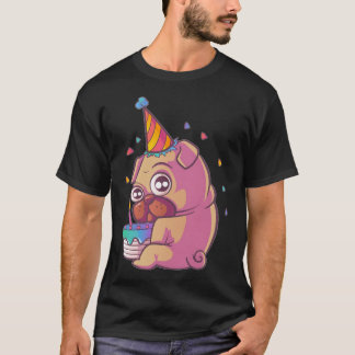 Camiseta Pug de aniversário