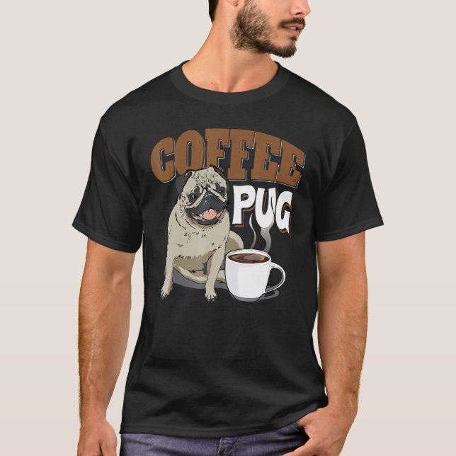 Camiseta Pug de Café (Frente)