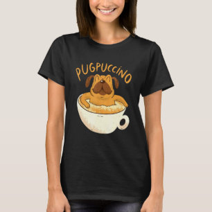 Camiseta Pug de Cappuccino de Café