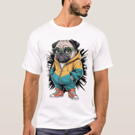 Camiseta Pug de Capuz