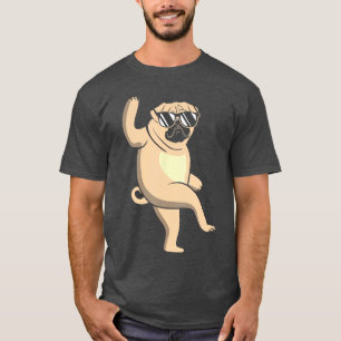 Camiseta Pug de dança engraçada filmando Hip Hop Gaming ret