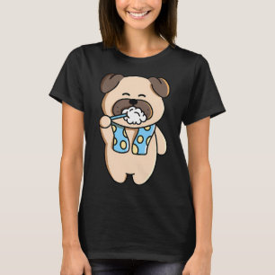 Camiseta Pug de Férias – Arte Engraçada de Cachorro na Pr