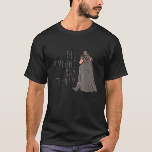 Camiseta Pug de Halloween Cachorro Fofo Presente para o Don (Frente)