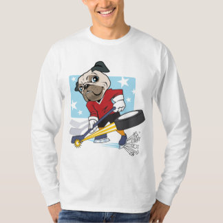Camiseta Pug de Hockey Personalizável