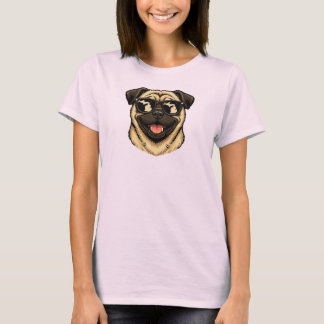 Camiseta Pug de Michigan Usando Óculos de Sol