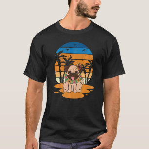 Camiseta Pug De Natal Em Julho Na Praia Dono De Animal Gráf