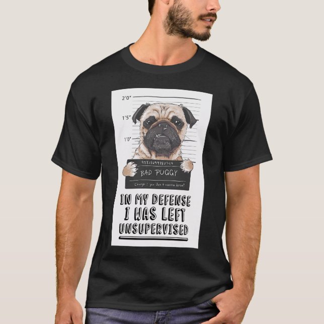 Camiseta Pug de Papel Higiênico (Frente)