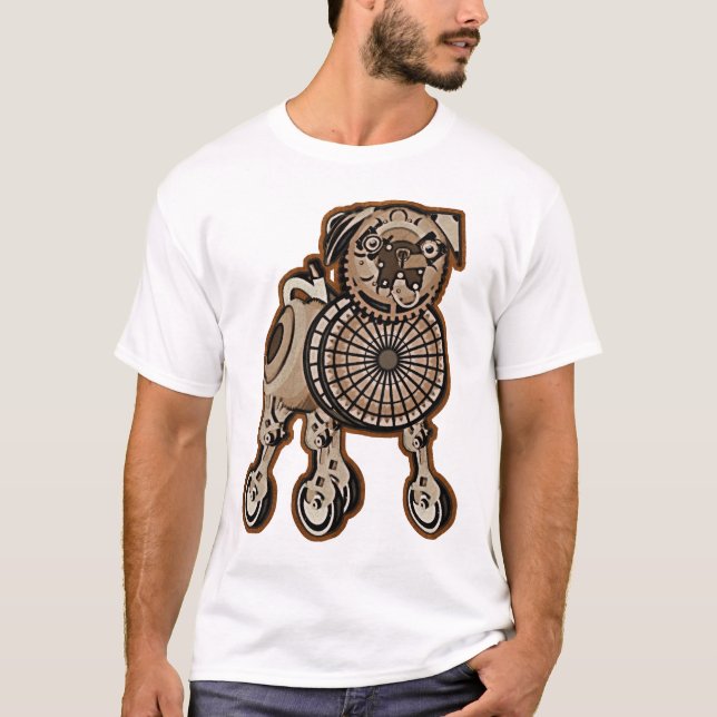 Camiseta Pug de Steampunk (Frente)