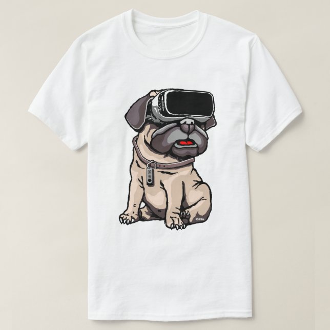 Camiseta Pug de VR (Frente do Design)